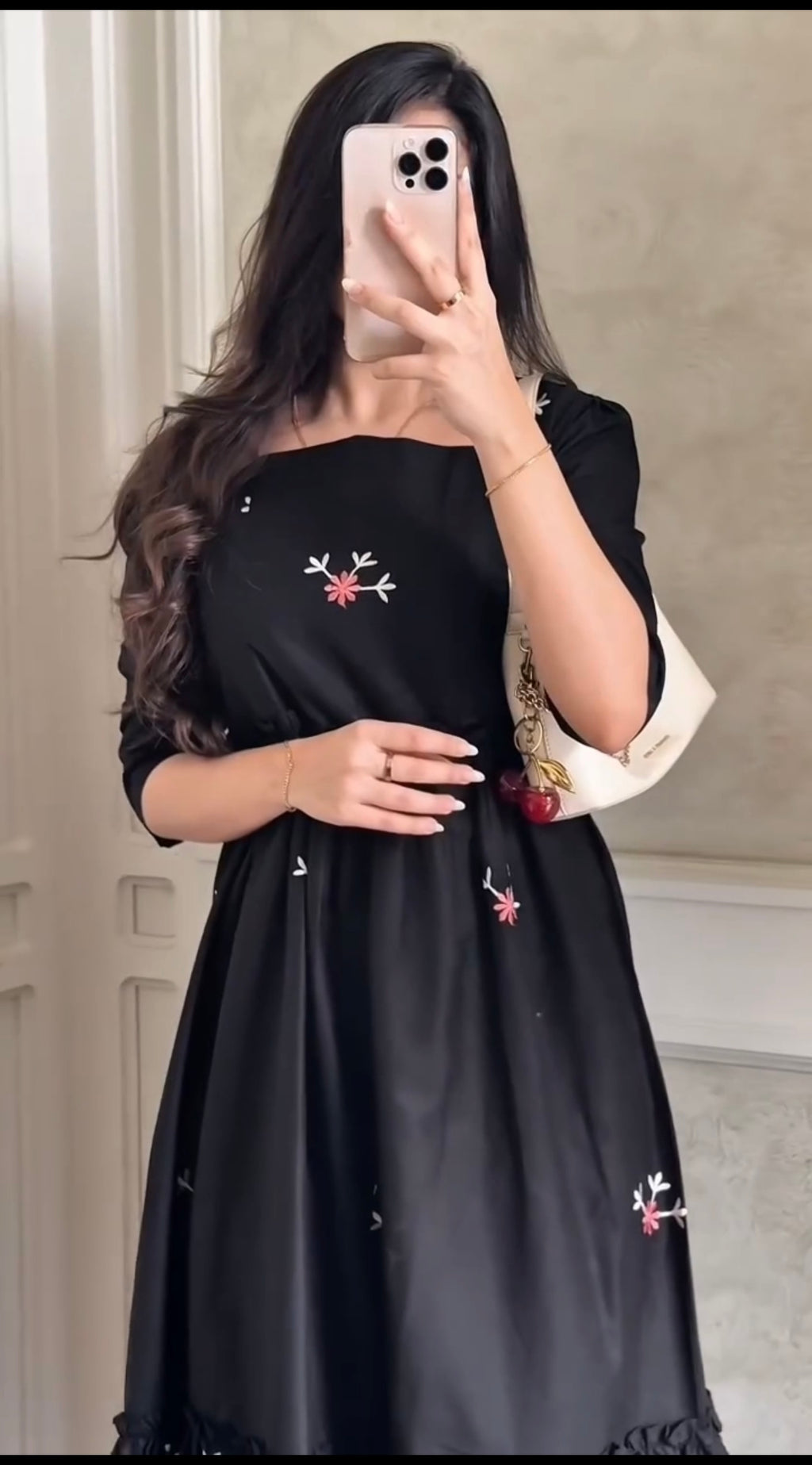 Flower Embroidery Frock
