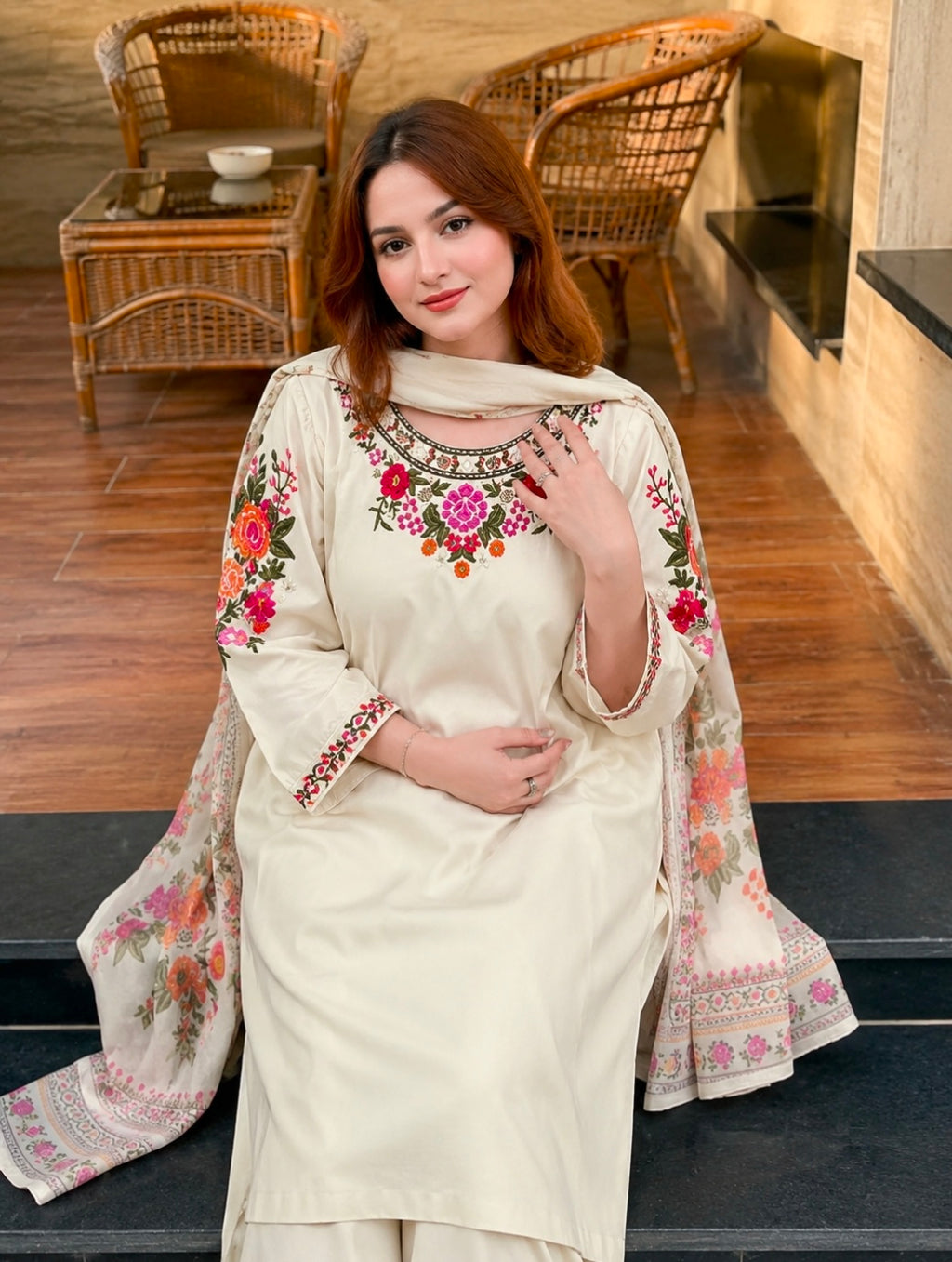 Maysuri 3PC Stitched Dress