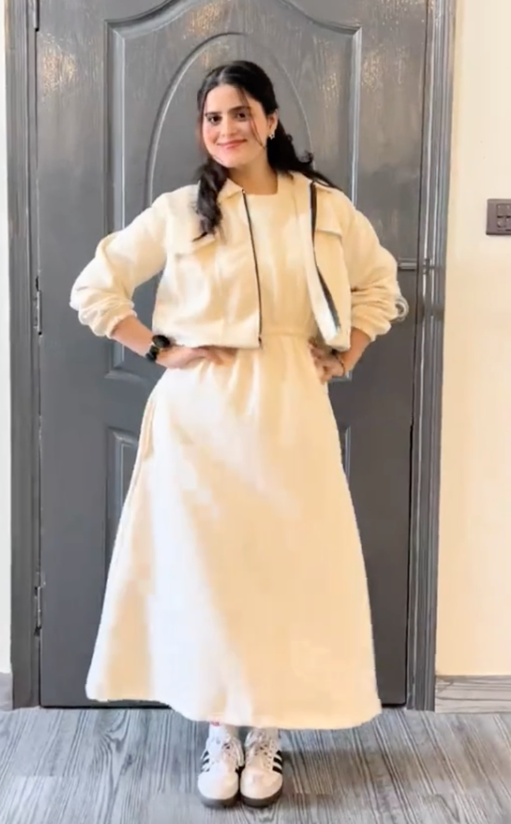 Sharjeena Winter Jacket Maxi 2-PC