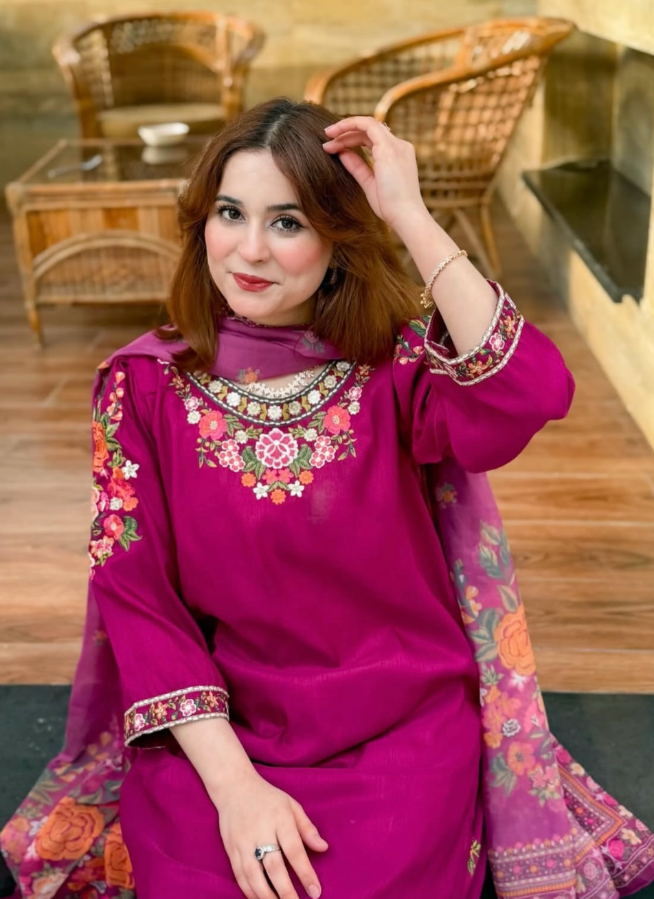 Maysuri 3PC Stitched Dress