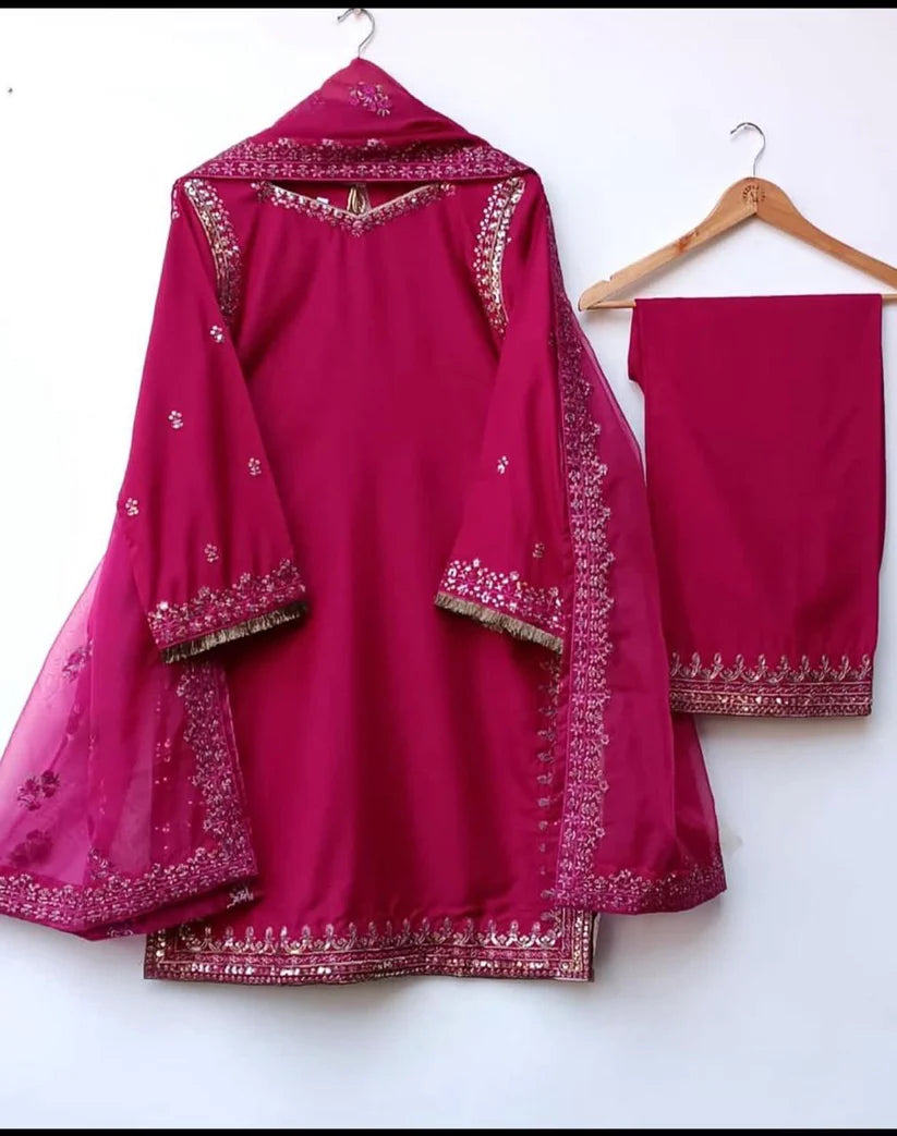 Chahat 3PC Stitched Dress