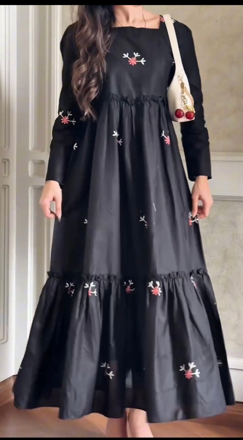 Flower Embroidery Frock