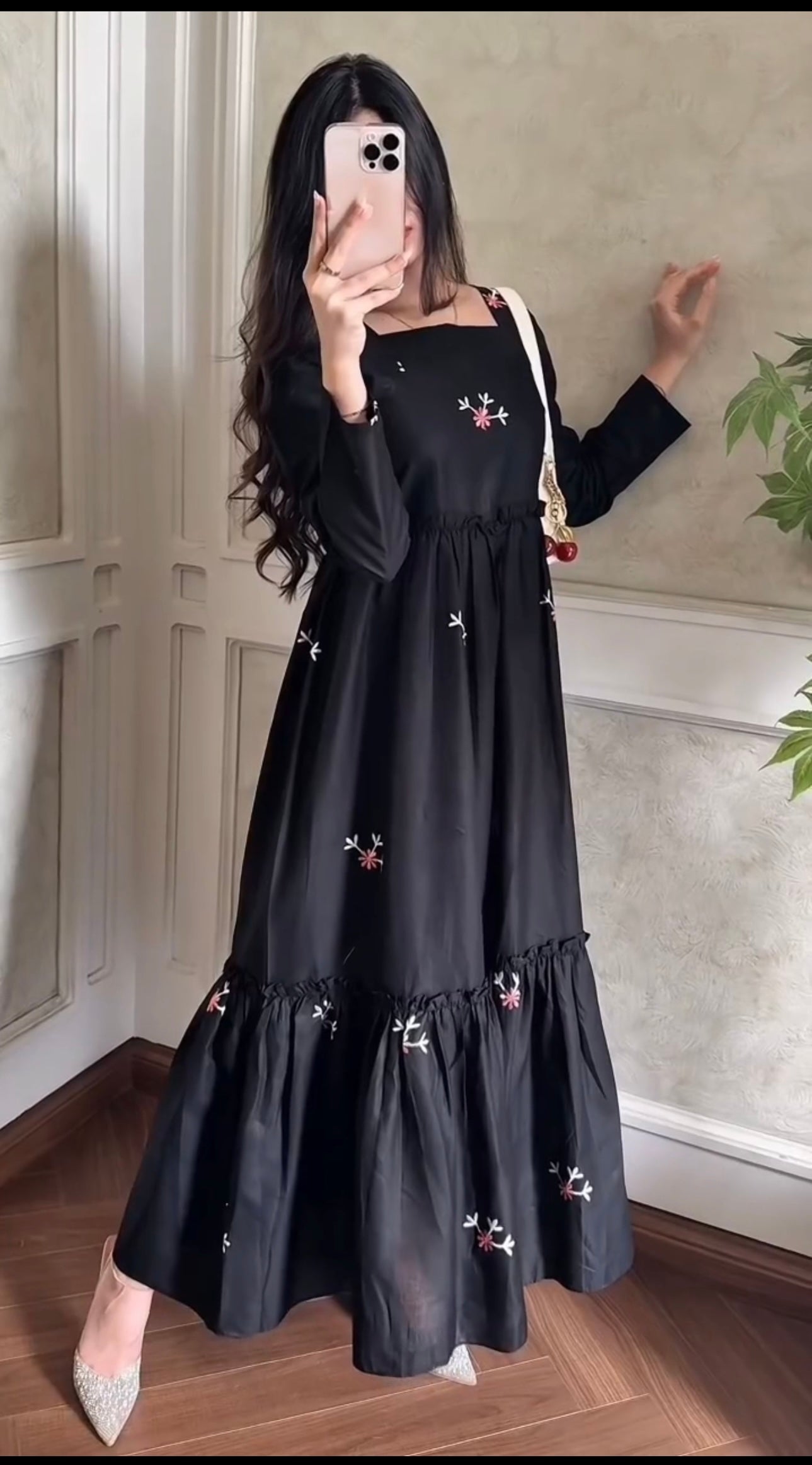 Flower Embroidery Frock