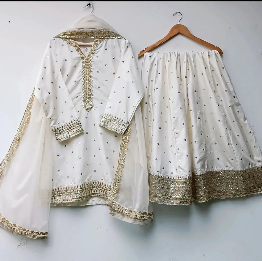 Marina - Raw Silk Embroidered 3PC Stitched Set