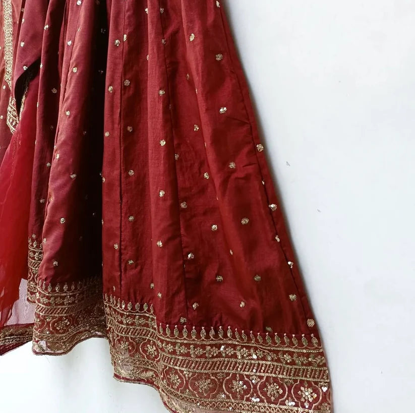 Marina - Raw Silk Embroidered 3PC Stitched Set
