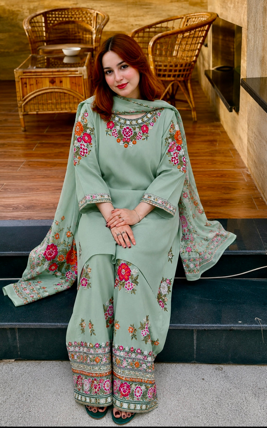 Maysuri 3PC Stitched Dress