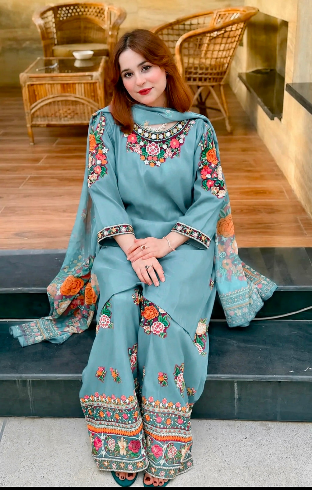 Maysuri 3PC Stitched Dress
